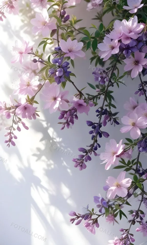 A Close Up View Of A Flowering Plant With Delicate Pink And Purple Blossoms Against A Blurred Light Background 13 75be