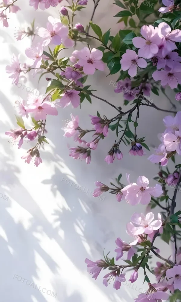 A Close Up View Of A Flowering Plant With Delicate Pink And Purple Blossoms Against A Blurred Light Background 15 C0c0