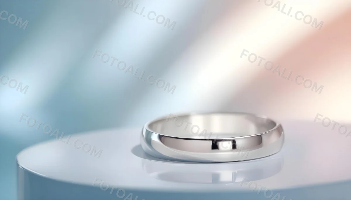 A Close Up View Of A Silver Metal Ring Or Band On A Reflective Surface 10 9bf0