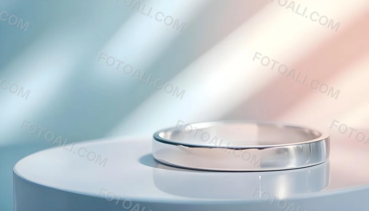 A Close Up View Of A Silver Metal Ring Or Band On A Reflective Surface 14 E0a7
