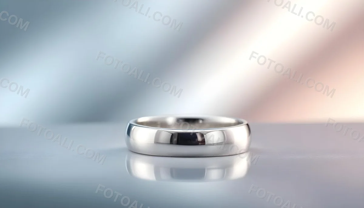 A Close Up View Of A Silver Metal Ring Or Band On A Reflective Surface 5 F9c8