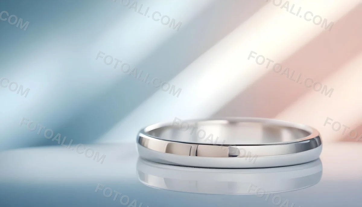 A Close Up View Of A Silver Metal Ring Or Band On A Reflective Surface 8 220a