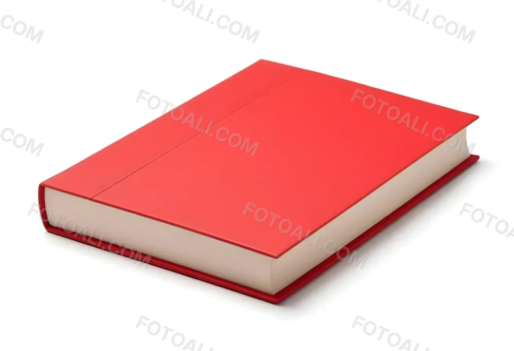 A Closed White Book With Red Pages On A White Background 15 6873 8e91