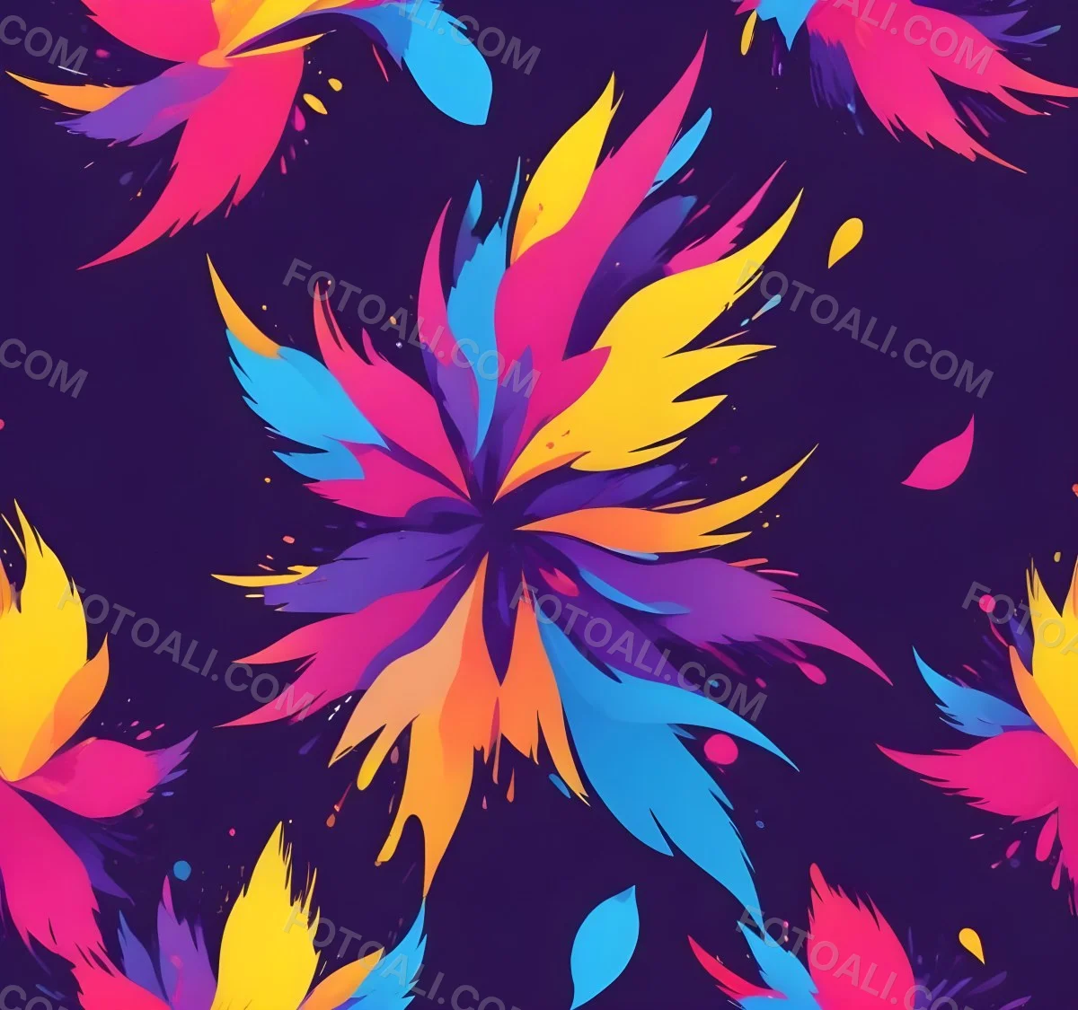 A Colorful Bird With Vibrant Feathers In Shades Of Purple Pink Orange And Yellow The Bird Has A Simple Stylized Design With Abstract Patterns And Shapes Forming Its Plumage The Background Is Plain White 73 3d4f