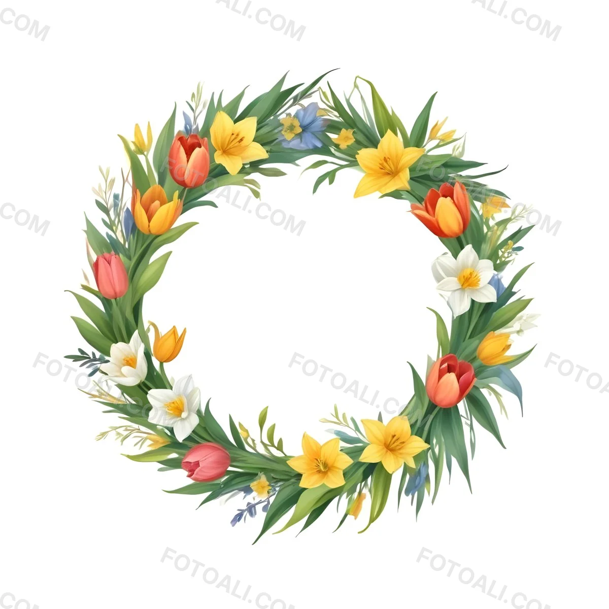 A Colorful Floral Wreath Made Of Tropical Flowers Such As Bird Of Paradise Plumeria And Other Lush Greenery 1 Df28