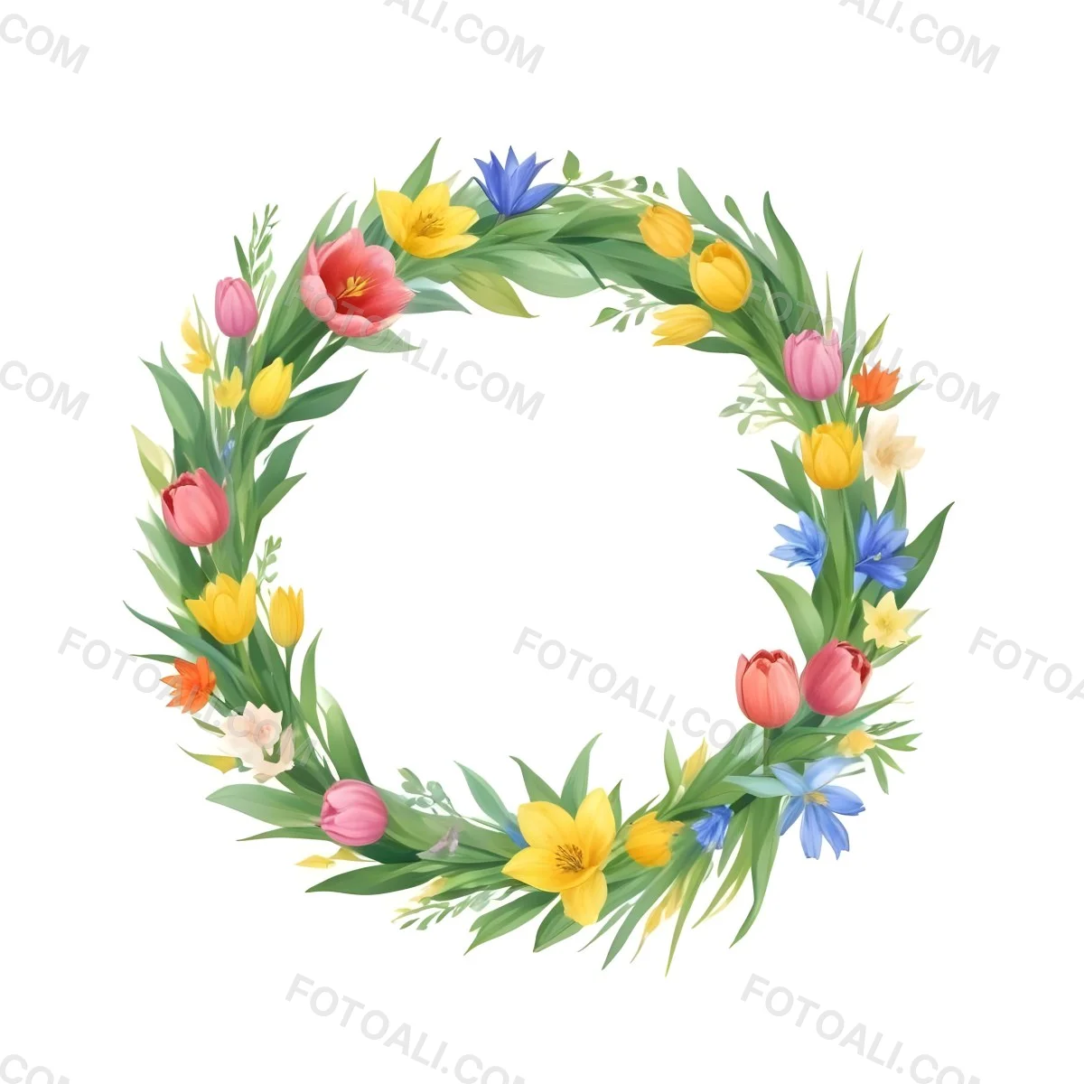 A Colorful Floral Wreath Made Of Tropical Flowers Such As Bird Of Paradise Plumeria And Other Lush Greenery 2 65a4