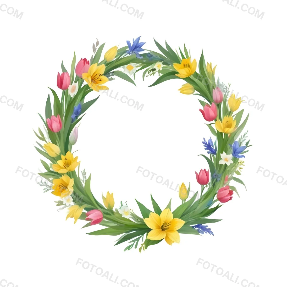 A Colorful Floral Wreath Made Of Tropical Flowers Such As Bird Of Paradise Plumeria And Other Lush Greenery 4 Fc50
