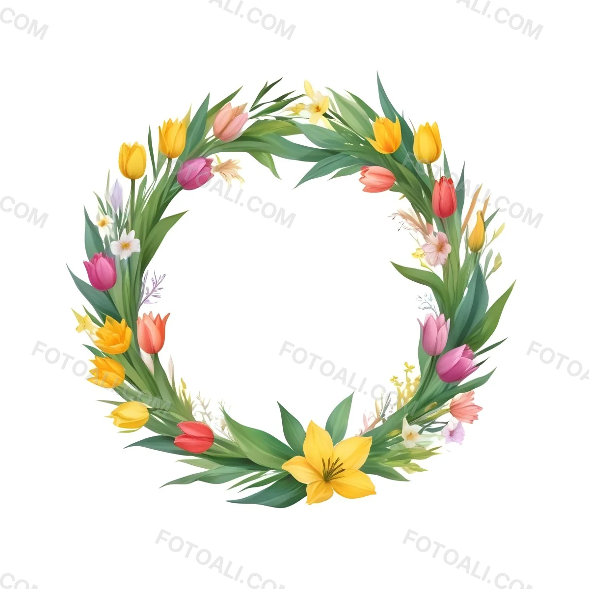 A Colorful Floral Wreath Made Of Tropical Flowers Such As Bird Of Paradise Plumeria And Other Lush Greenery 6 0dcb