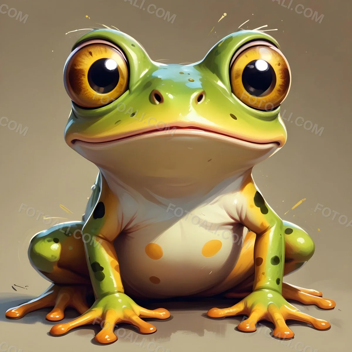 A Colorful Tree Frog With Large Eyes And Vibrant Green Yellow And Blue Skin Sitting On A Surface 7 720d