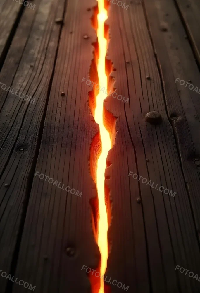 A Crack Between Two Old Wooden Planks With A Bright Light Shining Through Creating A Warm Glow Rustic Texture And Aged Appearance 3 1859