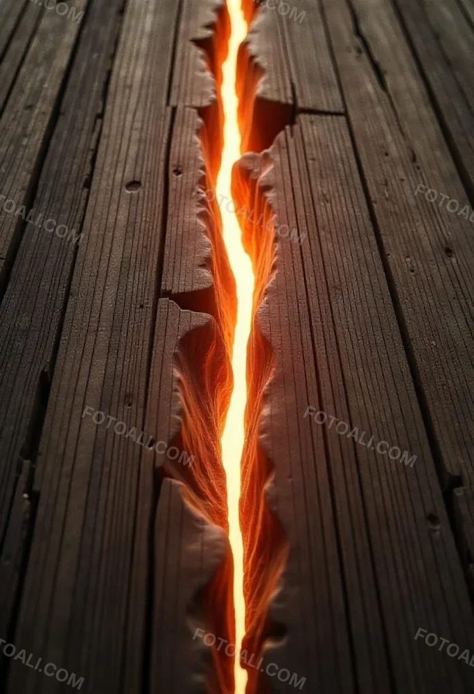 A Crack Between Two Old Wooden Planks With A Bright Light Shining Through Creating A Warm Glow Rustic Texture And Aged Appearance 5 B63a