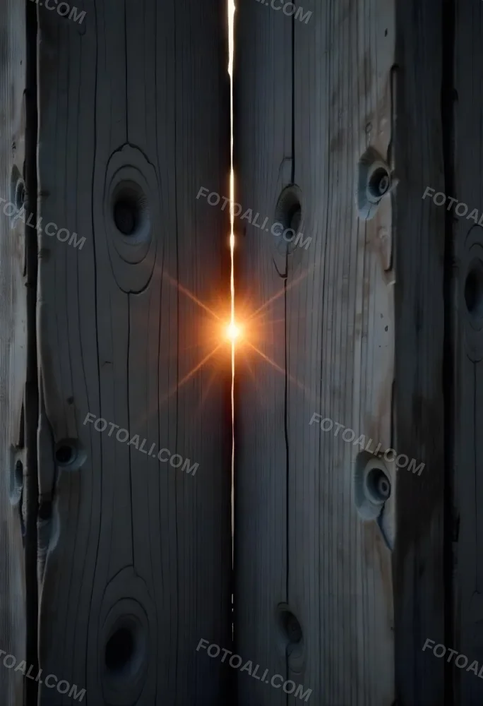 A Crack Between Two Old Wooden Planks With A Bright Light Shining Through Creating A Warm Glow Rustic Texture And Aged Appearance 8 9ce7