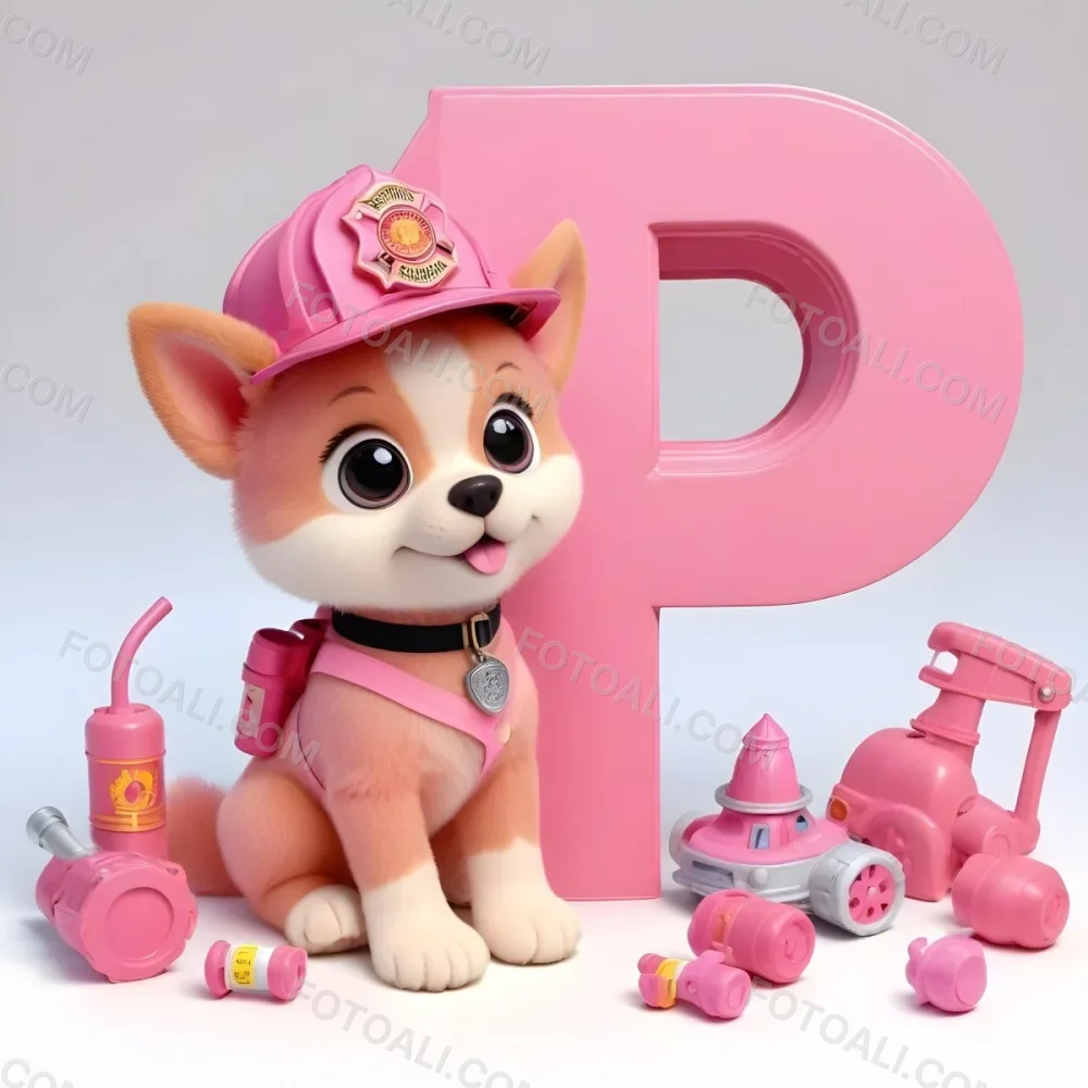 A Cute Chihuahua Puppy Wearing A Pink Police Hat And Vest Sitting Next To A Pink Toy Police Car And Other Pink Accessories 4 5aae