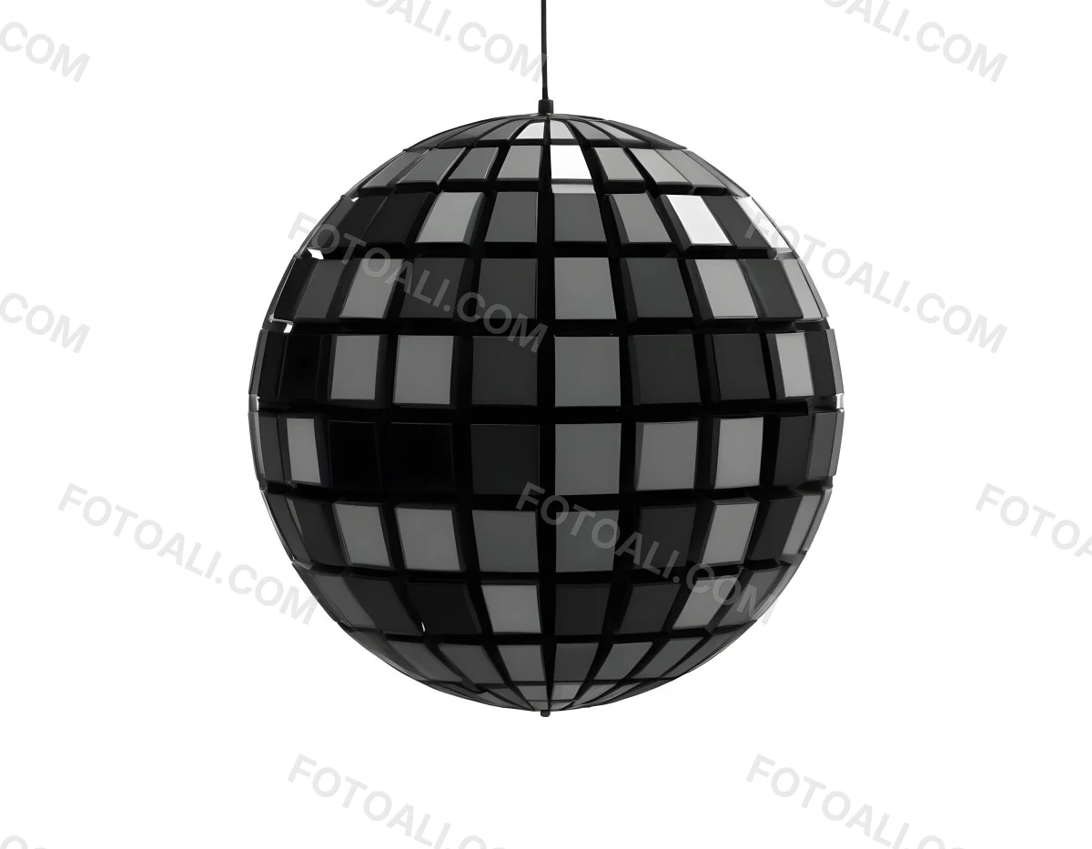A Disco Ball With A Geometric Pattern Of Squares 7 8062