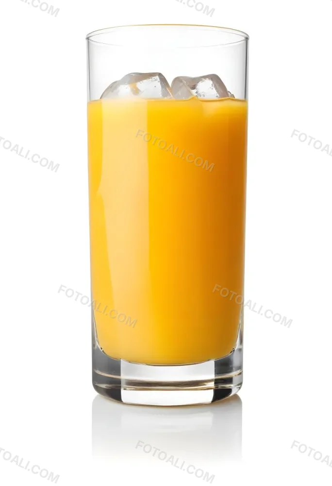 A Glass Of Fresh Orange Juice With Ice Cubes 23 4e88