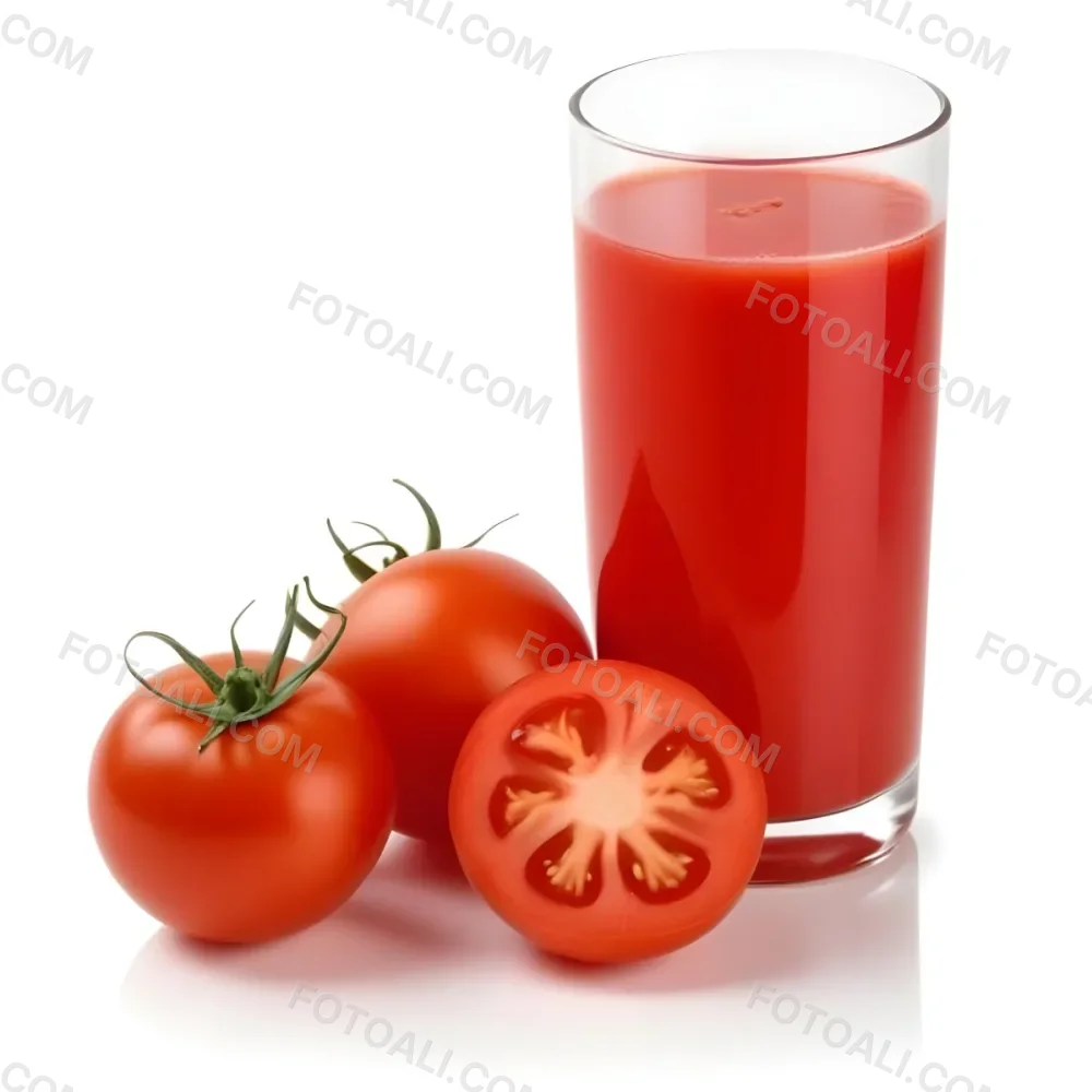 A Glass Of Fresh Tomato Juice With Whole Tomato 4 F848