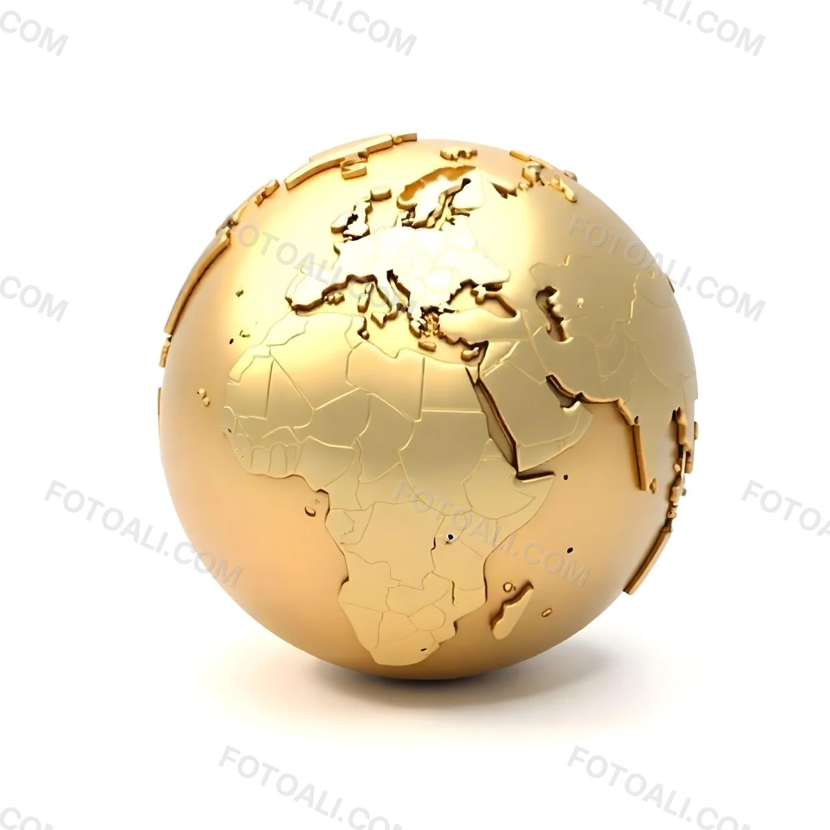 A Golden Globe With The Continents Carved On It The Globe Is Over A White Background 12 D997
