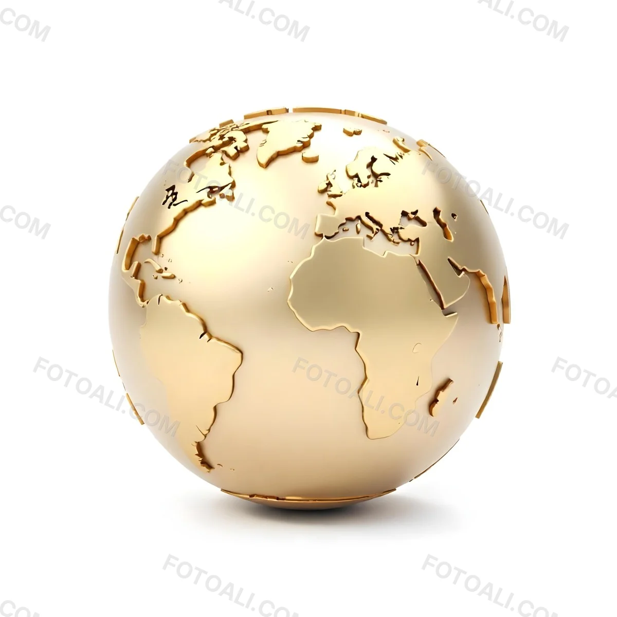 A Golden Globe With The Continents Carved On It The Globe Is Over A White Background 17 98c4