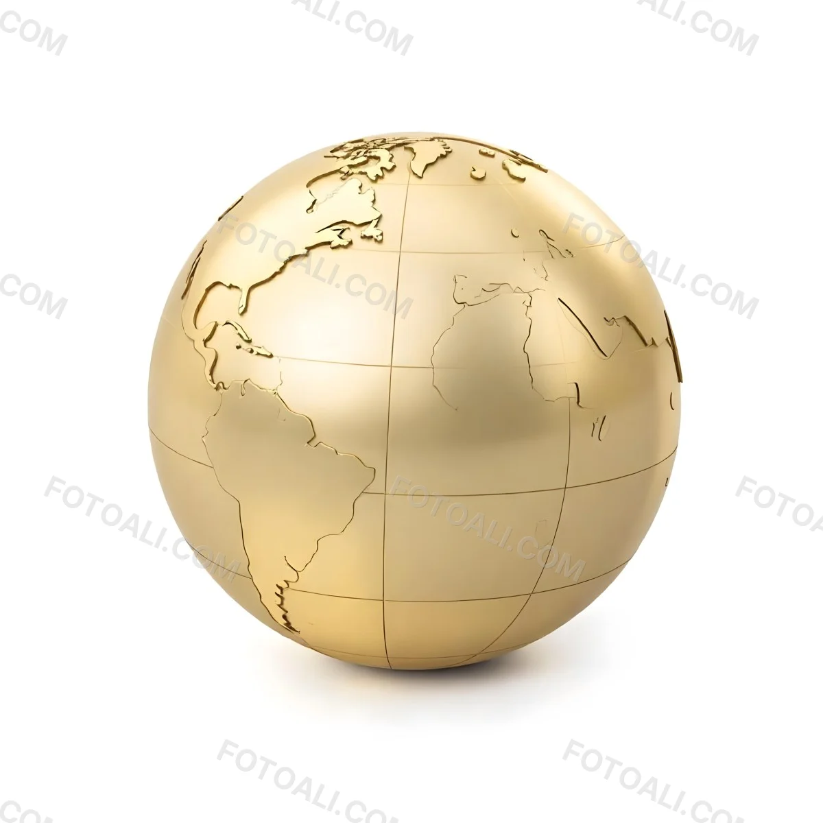 A Golden Globe With The Continents Carved On It The Globe Is Over A White Background 22 Fa18