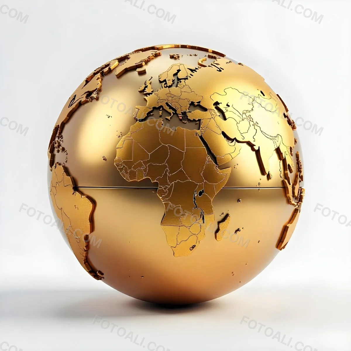 A Golden Globe With The Continents Carved On It The Globe Is Over A White Background 5 Da97