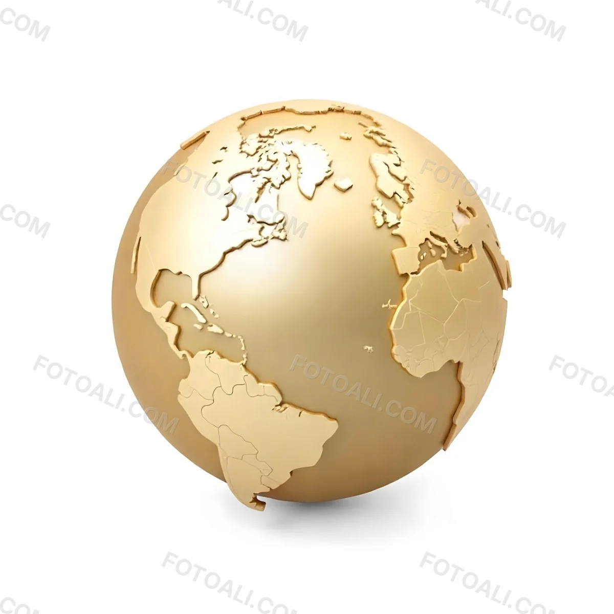 A Golden Globe With The Continents Carved On It The Globe Is Over A White Background 6 Ece4