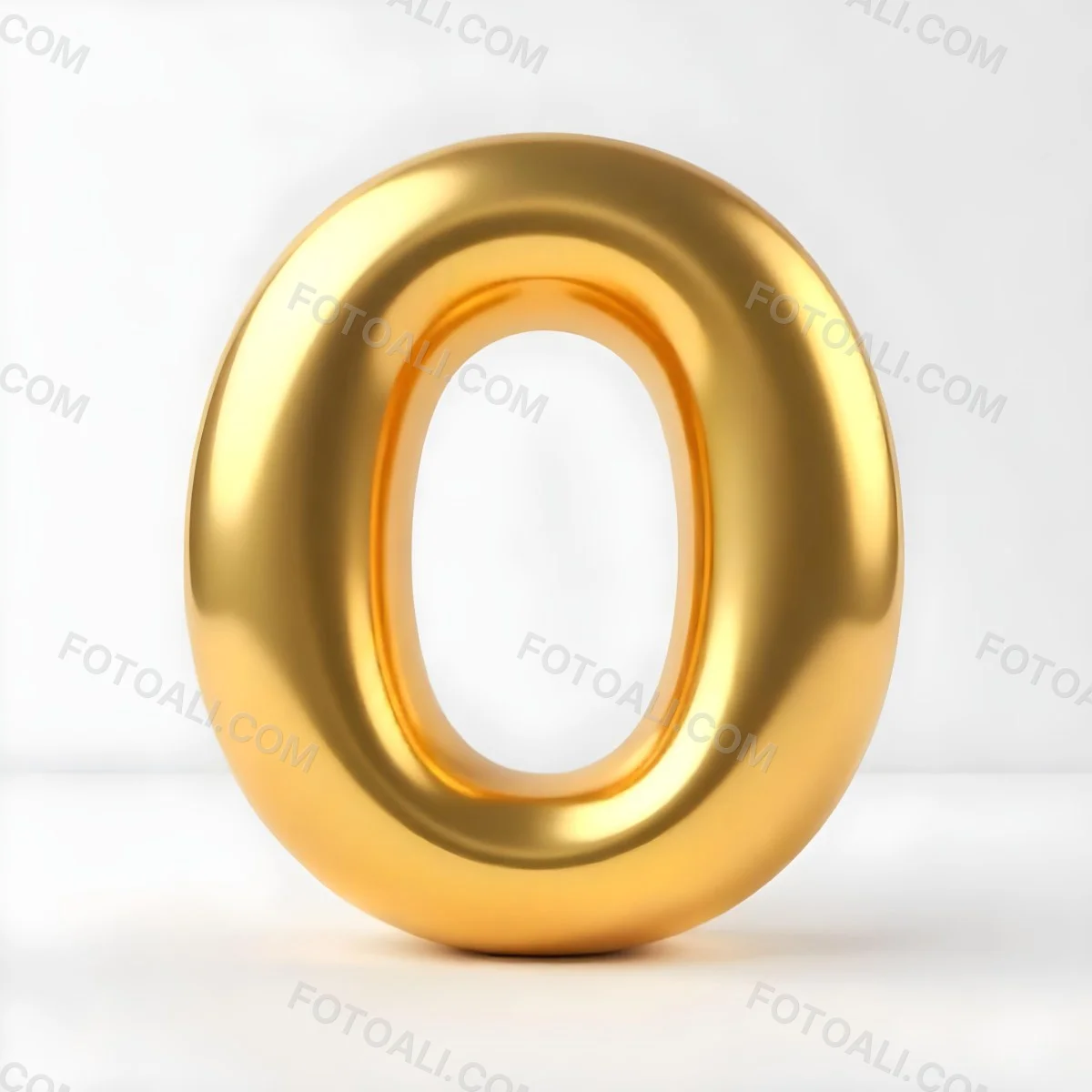 A Golden Letter O Shiny And Reflective Casting Soft Shadows On A White Background Simple And Elegant Design Smooth Surface Rounded Edges Luxurious Appearance 2 0702