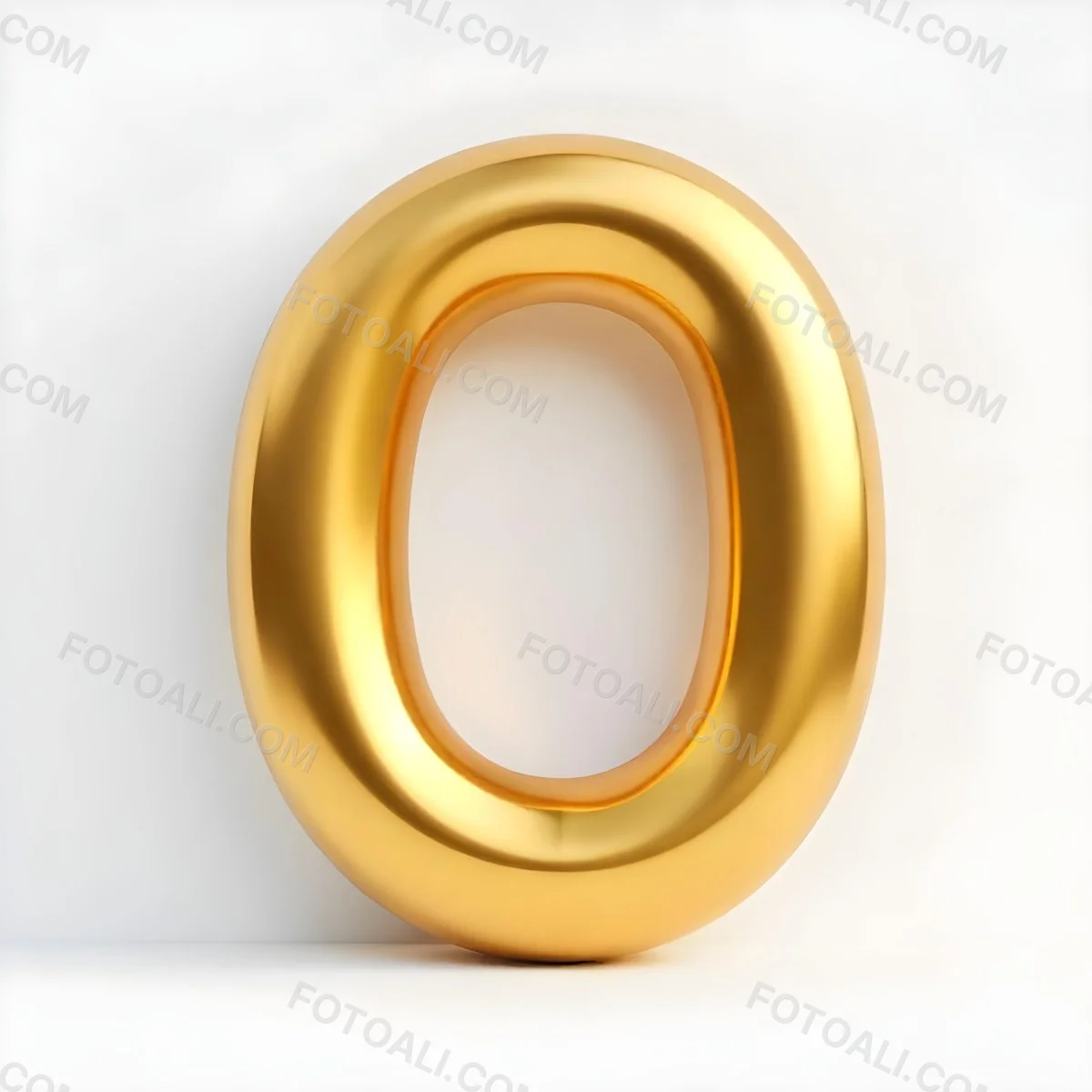 A Golden Letter O Shiny And Reflective Casting Soft Shadows On A White Background Simple And Elegant Design Smooth Surface Rounded Edges Luxurious Appearance 4 04cf