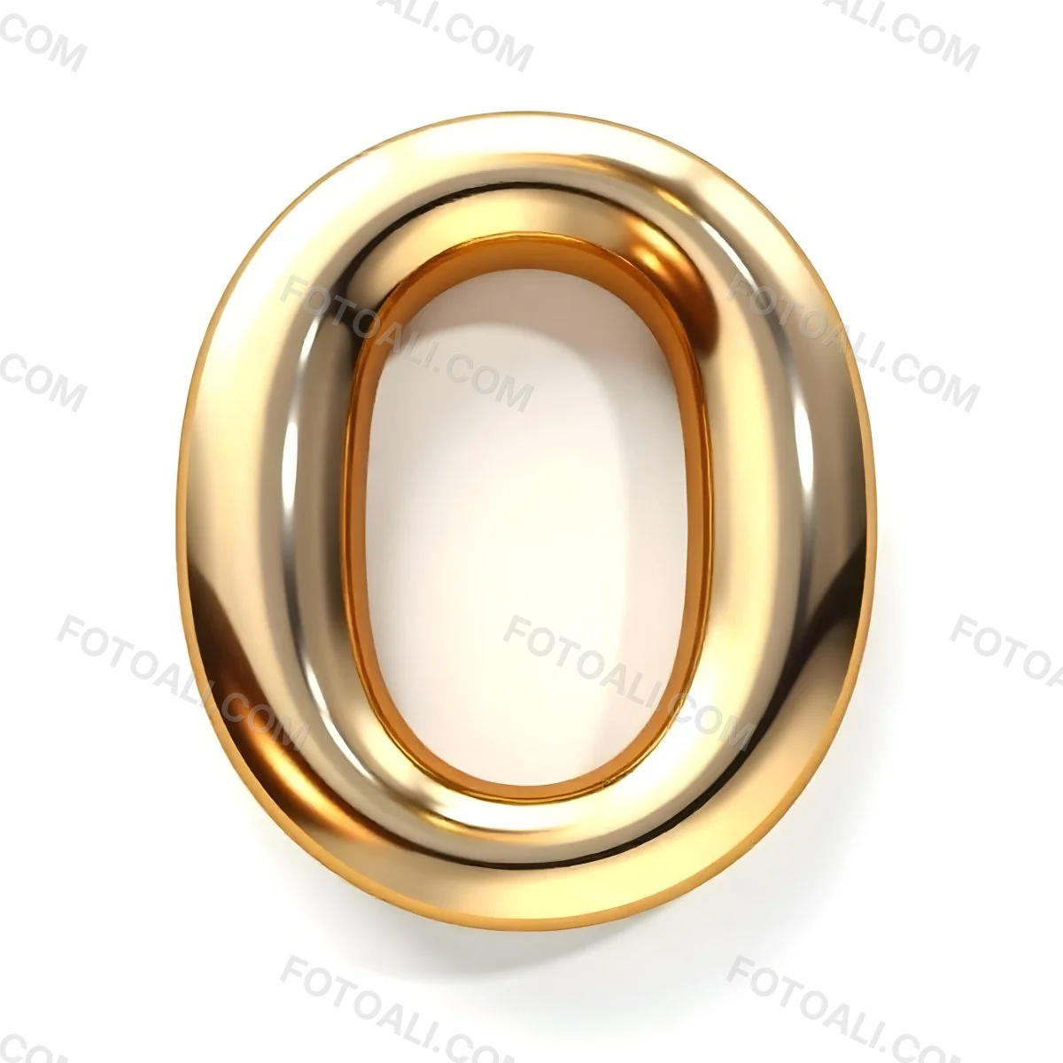A Golden Letter O Shiny And Reflective Casting Soft Shadows On A White Background Simple And Elegant Design Smooth Surface Rounded Edges Luxurious Appearance 5 D69e
