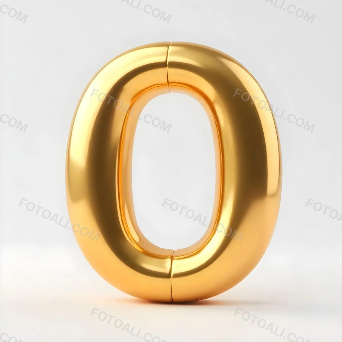 A Golden Letter O Shiny And Reflective Casting Soft Shadows On A White Background Simple And Elegant Design Smooth Surface Rounded Edges Luxurious Appearance 8 Dcc0