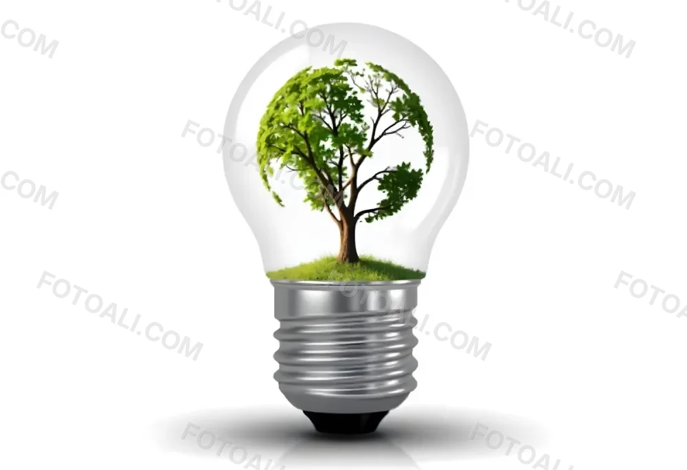 A Hand Holding A Light Bulb With A Green Recycle Symbol And A Tree Inside In A Green Field With A Blue Sky And White Clouds 58 00ff