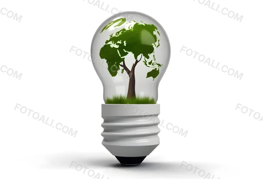 A Hand Holding A Light Bulb With A Green Recycle Symbol And A Tree Inside In A Green Field With A Blue Sky And White Clouds 65 31cf