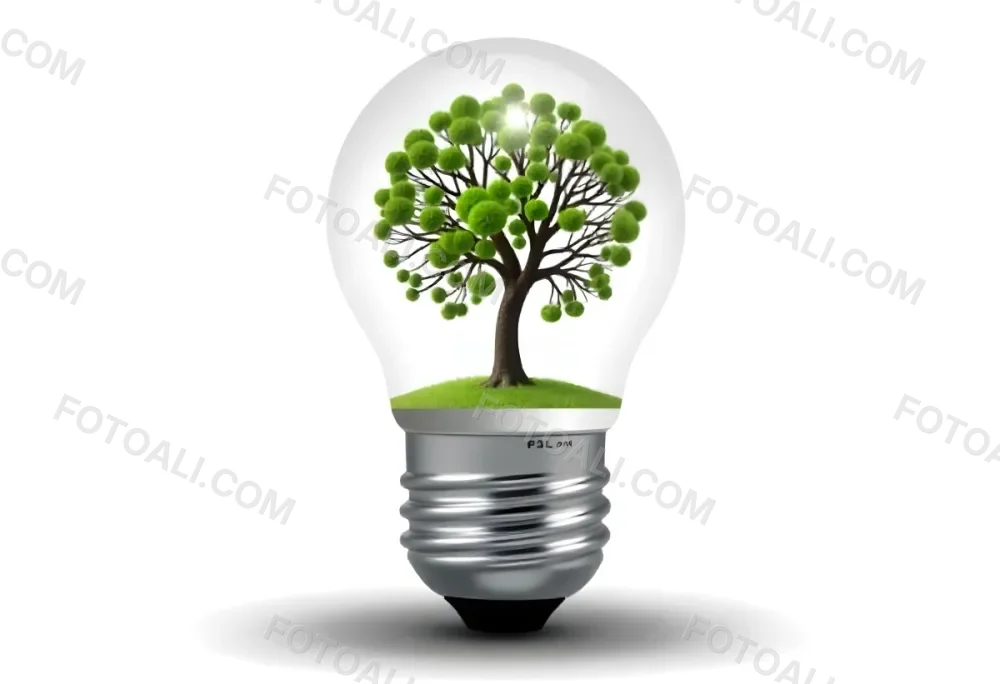 A Hand Holding A Light Bulb With A Green Recycle Symbol And A Tree Inside In A Green Field With A Blue Sky And White Clouds 66 Cc0f