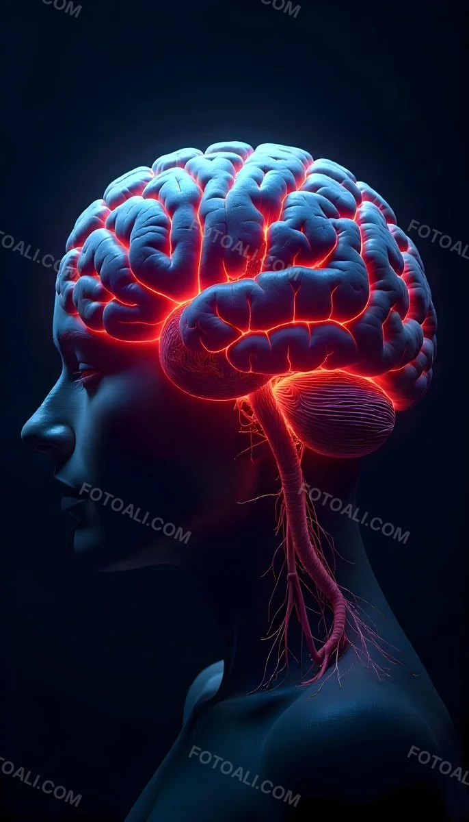 A Human Brain With Glowing Synapses Detailed Anatomy Neural Connections Intricate Details Dark Background Scientific Visualization Anatomical Representation Futuristic Technology Vibrant Colors 3 1ecf
