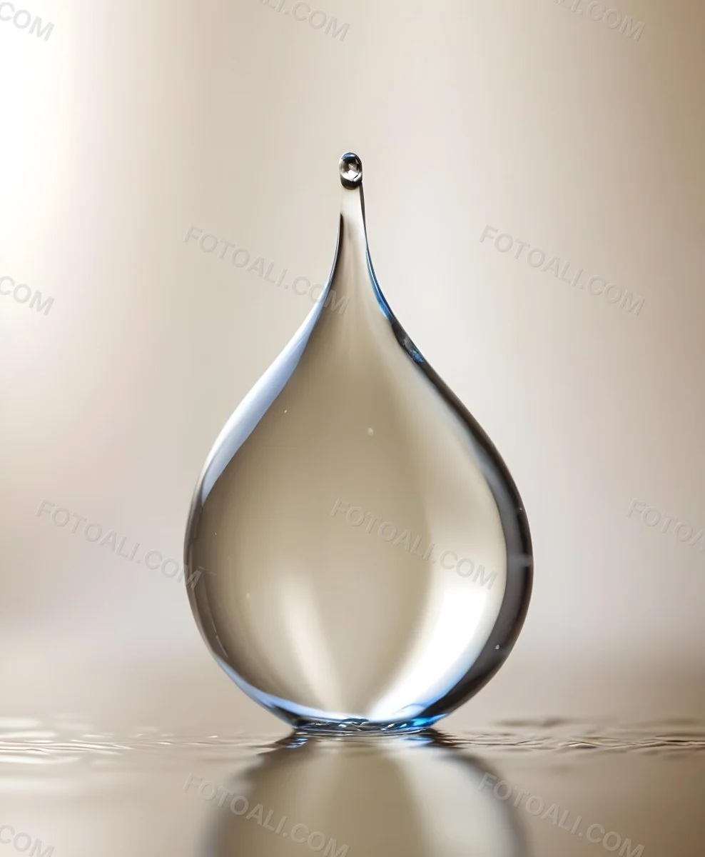 A Large Clear Glass Teardrop Shaped Object Filled With A Golden Liquid 11 A6e9
