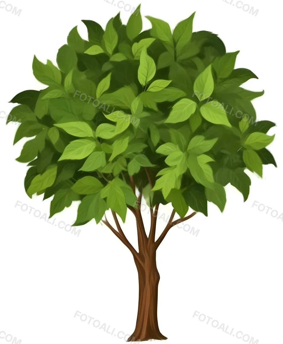 A Large Lush Green Tree With A Thick Trunk And Full Canopy Of Leaves In A Forest Setting With A Blurred Verdant Background 13 122d