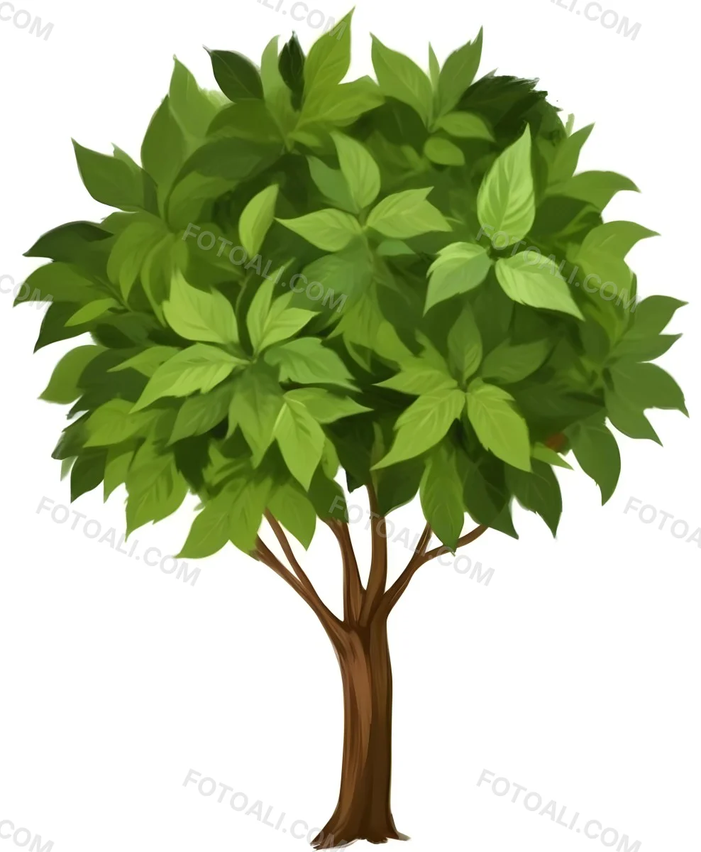 A Large Lush Green Tree With A Thick Trunk And Full Canopy Of Leaves In A Forest Setting With A Blurred Verdant Background 14 65b7