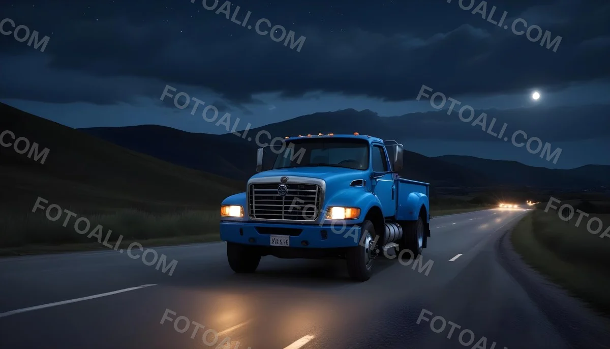 A Long Silver Truck On The Road The Trailer Is Reflective Like A Mirror Sunset Sky In The Background 713 6a53