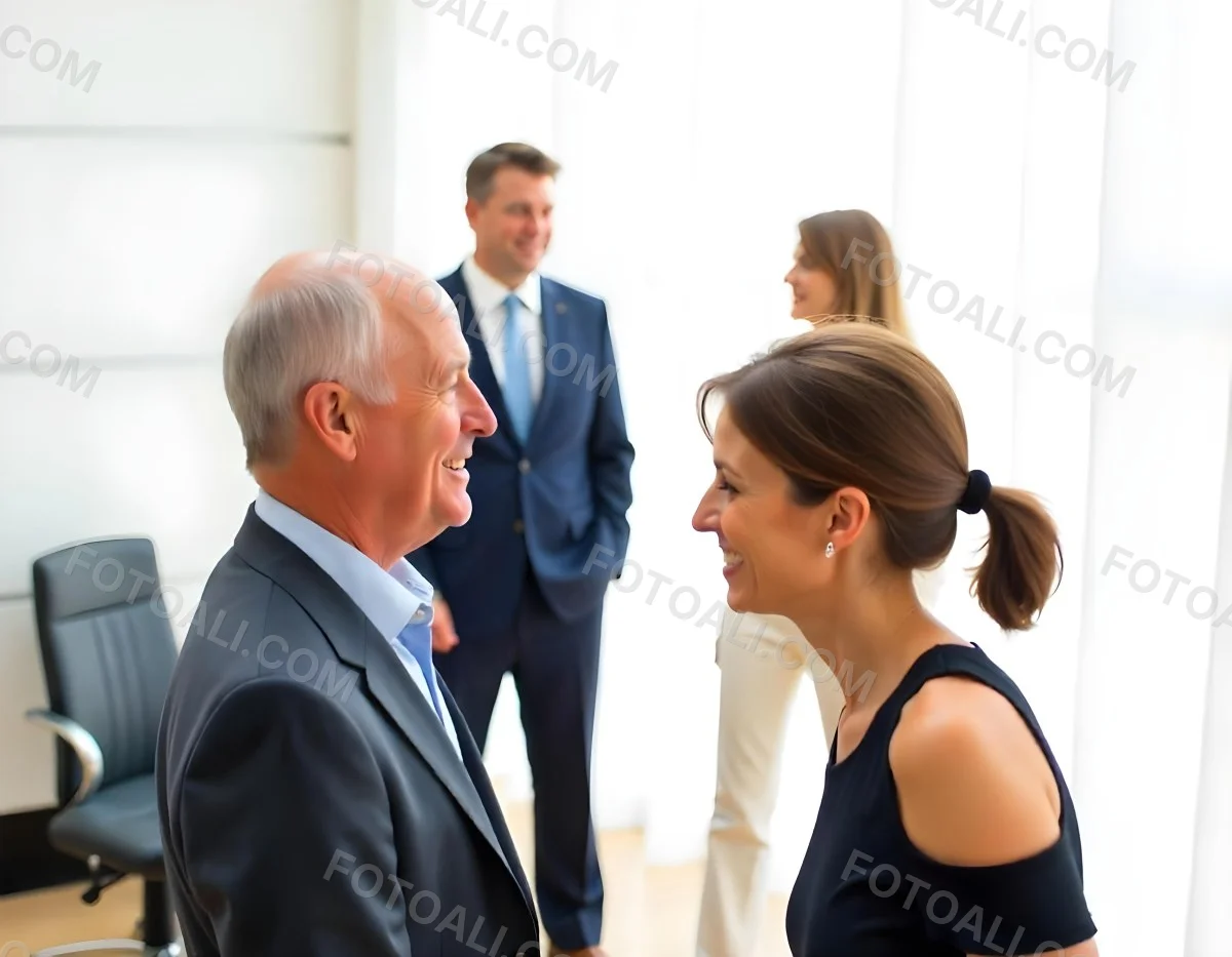A Middle Aged Caucasian Woman With Short Blonde Hair And A Middle Aged Caucasian Man With Gray Hair And Glasses Both Smiling And Dressed Formally 3 21f2