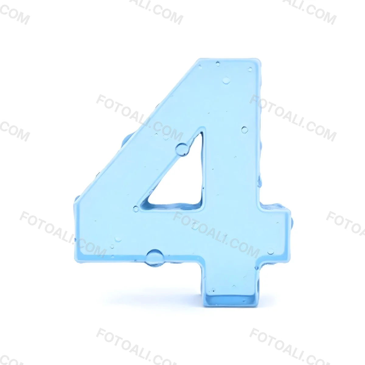 A Number Four Made Of Ice White Color Frozen Texture Isolated On A White Background Clear Details Studio Shot 31 9ffa