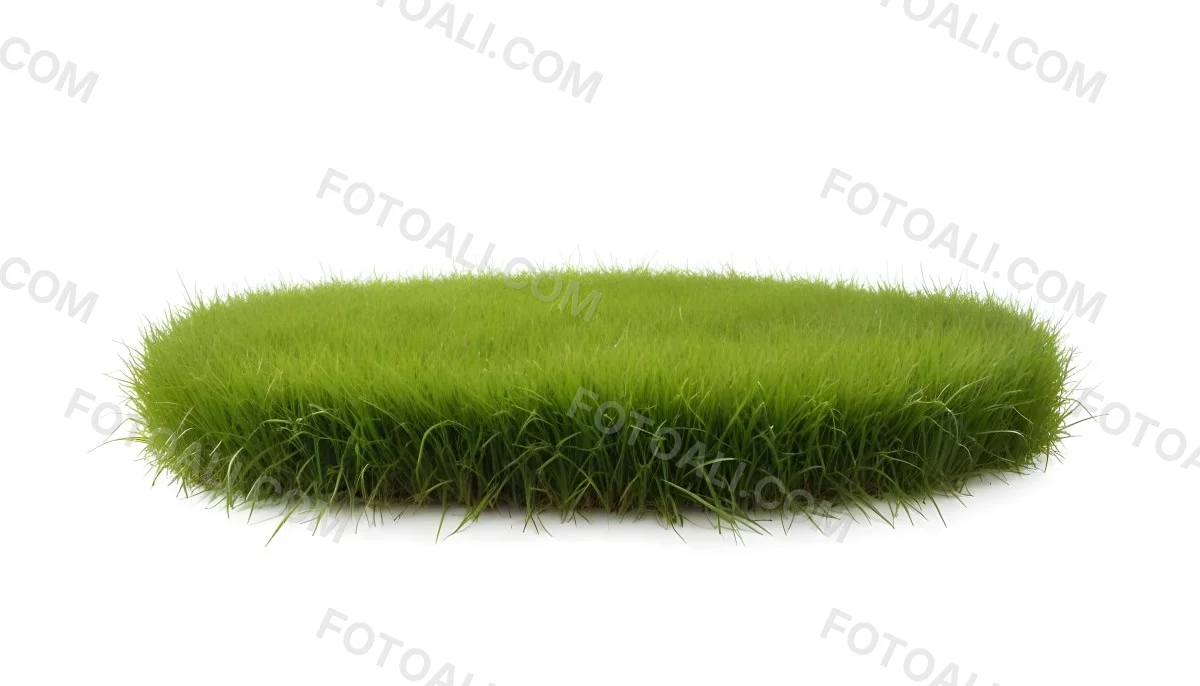 A Patch Of Green Grass Vibrant And Lush With Varying Shades Of Green Isolated On A White Background Creating A Clean And Simple Composition 10 0033