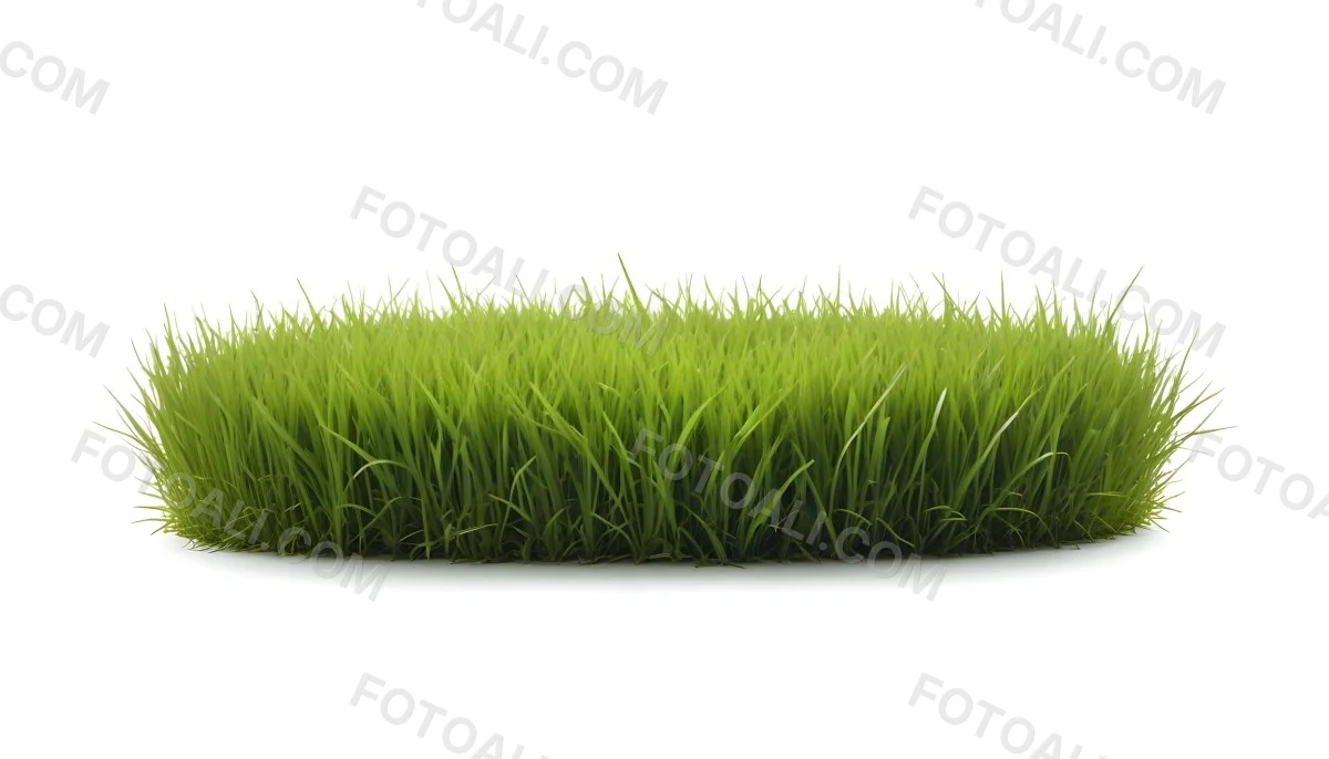 A Patch Of Green Grass Vibrant And Lush With Varying Shades Of Green Isolated On A White Background Creating A Clean And Simple Composition 22 8369