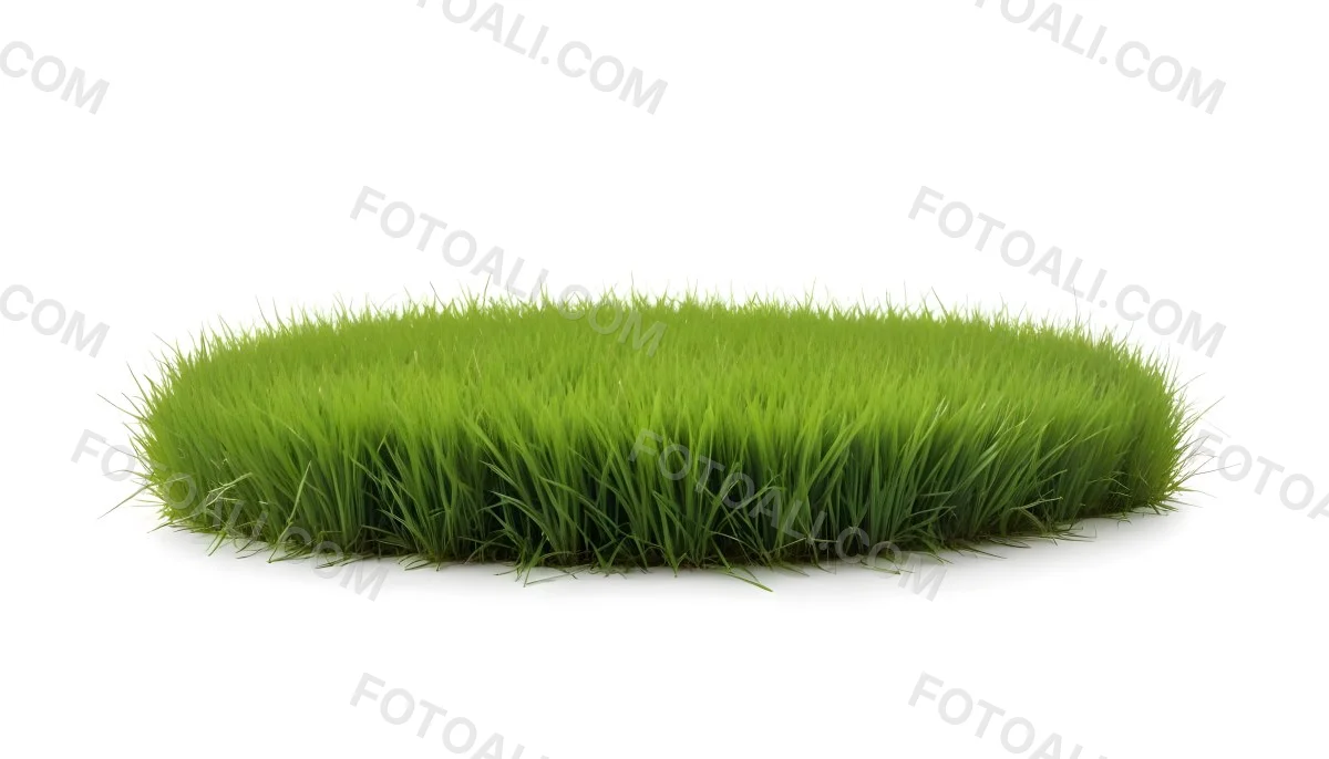 A Patch Of Green Grass Vibrant And Lush With Varying Shades Of Green Isolated On A White Background Creating A Clean And Simple Composition 6 29c3