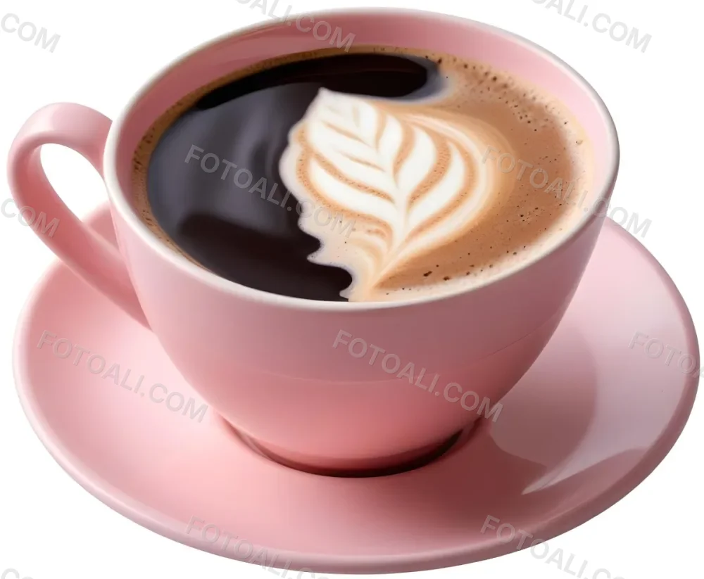 A Pink Ceramic Cup Filled With A Creamy Frothy Latte Or Cappuccino Featuring An Intricate Latte Art Design On The Surface Of The Drink Placed On A Wooden Table In A Sunlit Kitchen With Morning Ligh 4 78d9