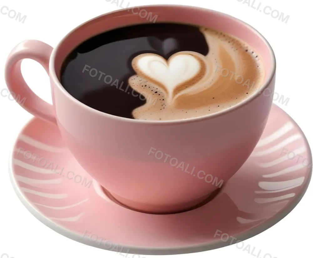A Pink Ceramic Cup Filled With A Creamy Frothy Latte Or Cappuccino Featuring An Intricate Latte Art Design On The Surface Of The Drink Placed On A Wooden Table In A Sunlit Kitchen With Morning Ligh 7 C0fd