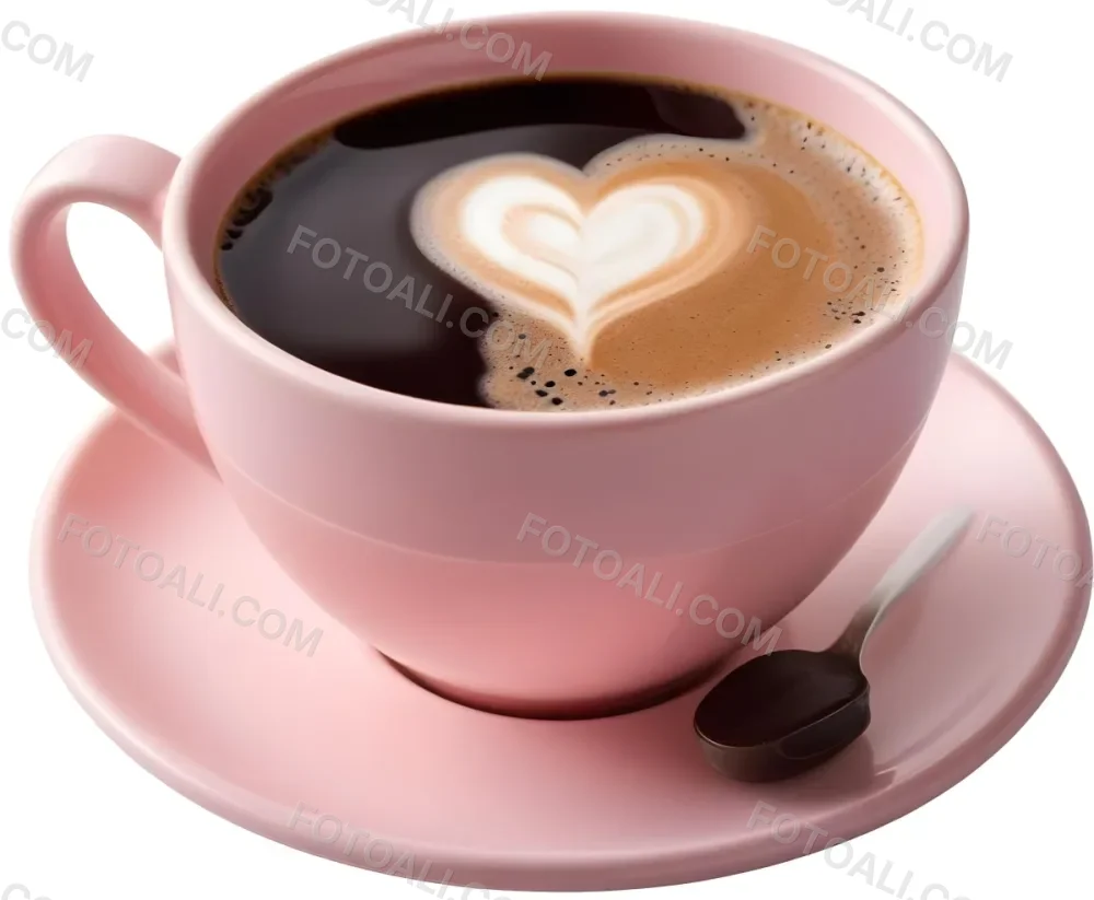 A Pink Ceramic Cup Filled With A Creamy Frothy Latte Or Cappuccino Featuring An Intricate Latte Art Design On The Surface Of The Drink Placed On A Wooden Table In A Sunlit Kitchen With Morning Ligh 9 1c47