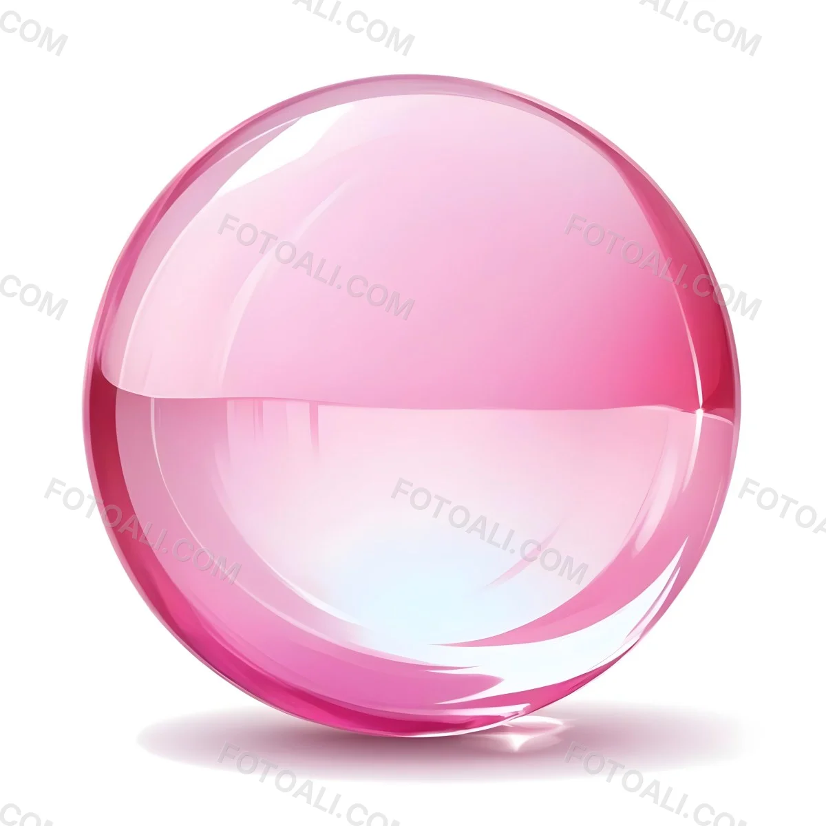 A Pink Crystal Ball With Light Reflections Smooth Surface Vibrant Colors Isolated On A White Background Creating A Visually Appealing And Magical Aesthetic 11 A6c1