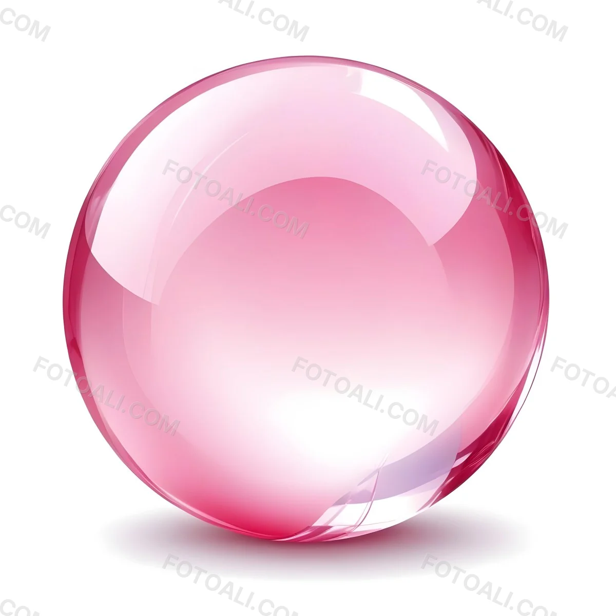 A Pink Crystal Ball With Light Reflections Smooth Surface Vibrant Colors Isolated On A White Background Creating A Visually Appealing And Magical Aesthetic 13 0717