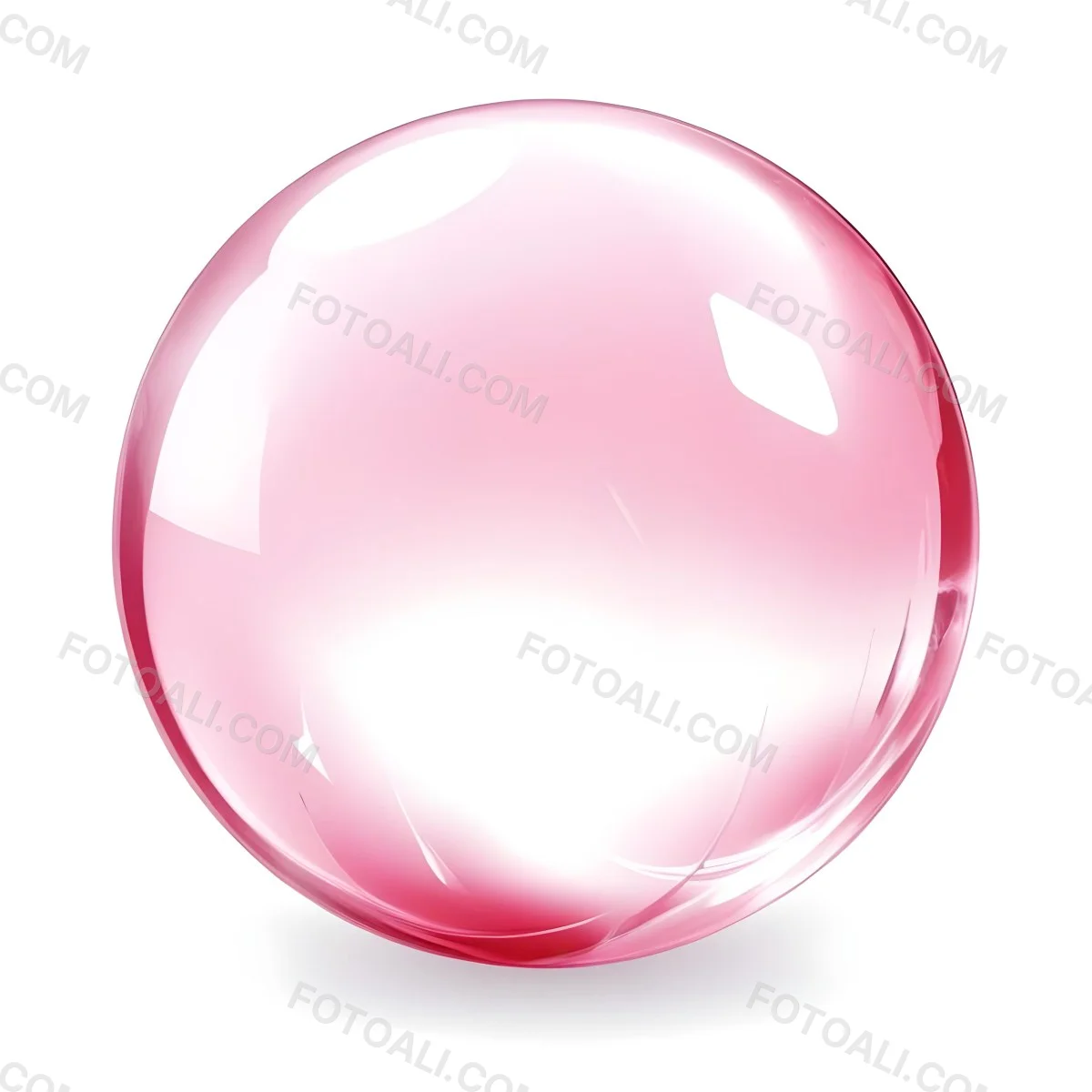 A Pink Crystal Ball With Light Reflections Smooth Surface Vibrant Colors Isolated On A White Background Creating A Visually Appealing And Magical Aesthetic 14 6b7c