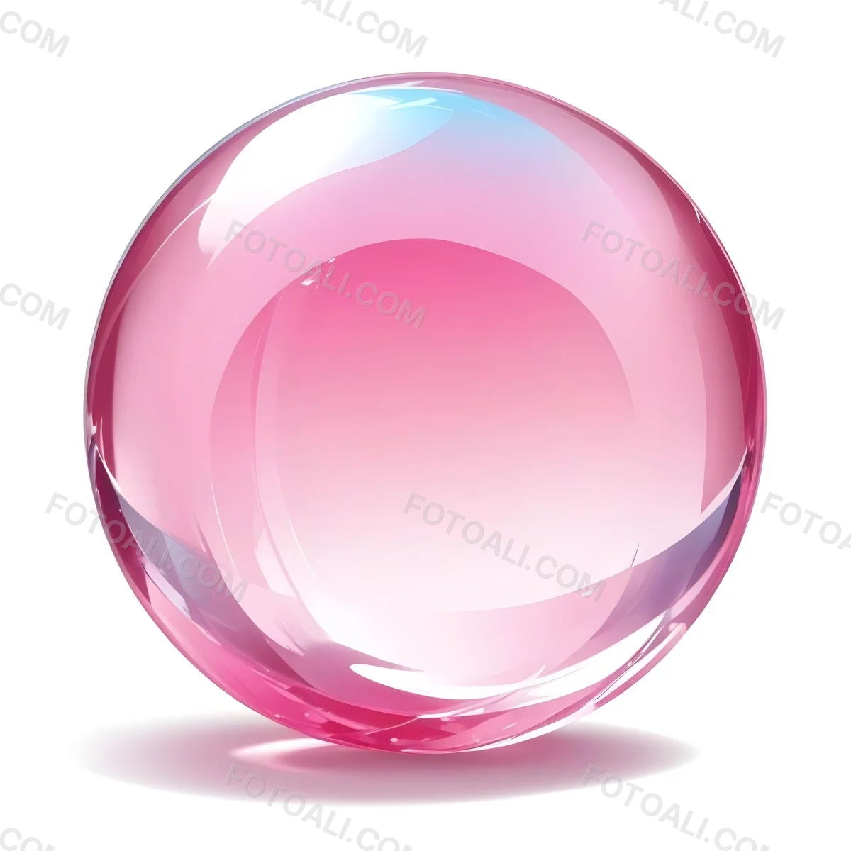 A Pink Crystal Ball With Light Reflections Smooth Surface Vibrant Colors Isolated On A White Background Creating A Visually Appealing And Magical Aesthetic 18 B443