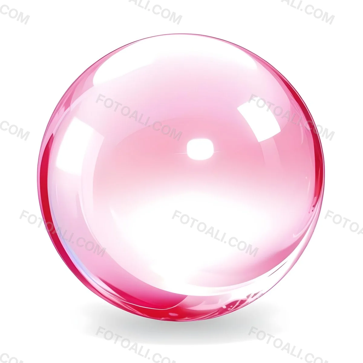 A Pink Crystal Ball With Light Reflections Smooth Surface Vibrant Colors Isolated On A White Background Creating A Visually Appealing And Magical Aesthetic 19 7a37